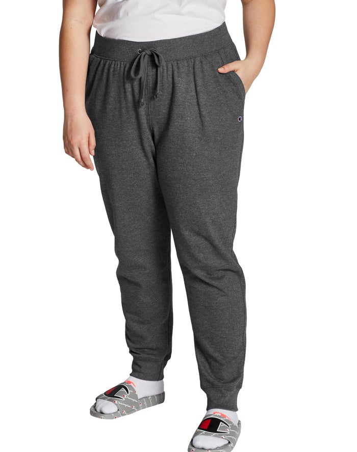 Champion Womens Joggers NZ - Plus Powerblend Fleece Dark Grey ( 5031-KMUWH )